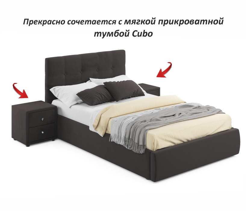 Мягкая кровать, Мягкая кровать Selesta 1200 с подъемным механизмом