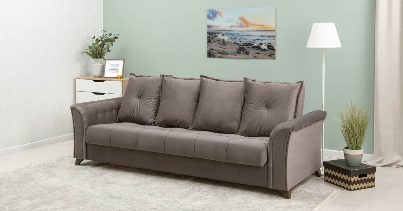 Диваны с ящиком для белья, Диван прямой Ирис