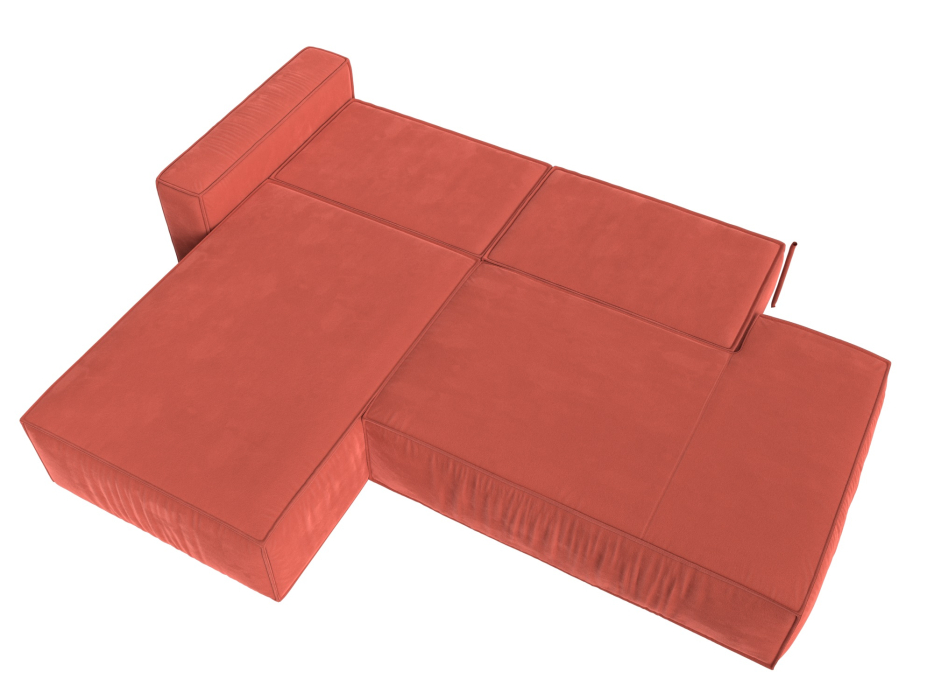 Диваны угловые в гостиную, Угловой диван Прага модерн левый угол, микровельвет