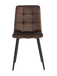 Стул мягкий DC209 велюр каркас металл черный КРУГЛЫЙ