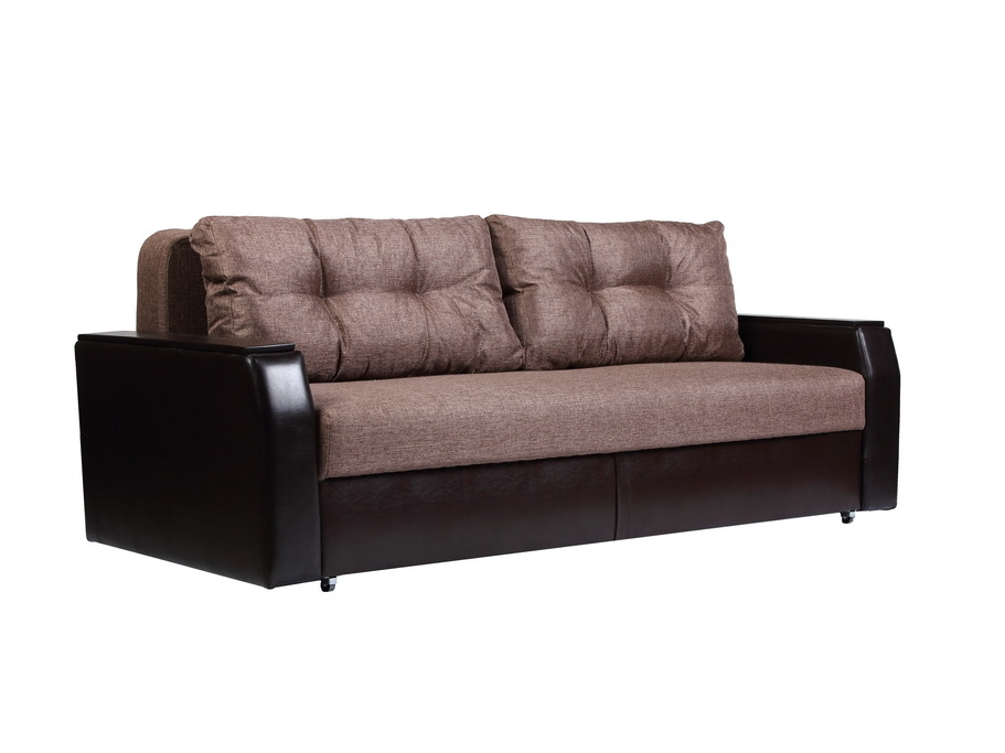 Диваны прямые, Диван-кровать еврокнижка  Атлант 160, рогожка/ экокожа