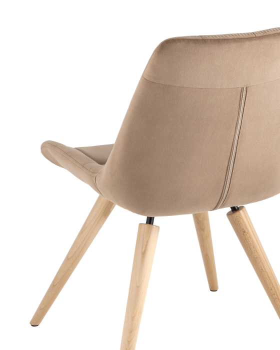 Стулья, Стул Флекс на деревянных ножках, Велюр