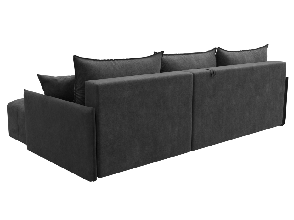 Диваны угловые в гостиную, Диван угловой Лига-054 НПБ угол универсальный, велюр BRUT