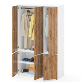 Глубокий шкаф платяной и пенал для одежды Лидер-8