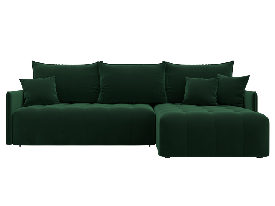 Диваны угловые в гостиную, Диван угловой Лига-054 НПБ угол универсальный, велюр SEVEN