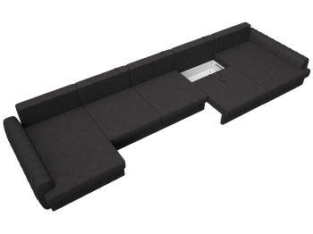 Диван П-образный Лига-057 НПБ МегаЛонг, замша JOLY