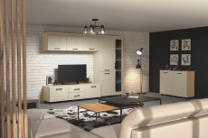 Стенки для гостиной, Модульная гостиная Грейс композиция 10  Ясень Асахи