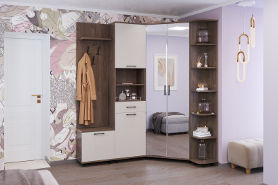 Модульная прихожая Грейс композиция 4  Гикори Джексон Темный