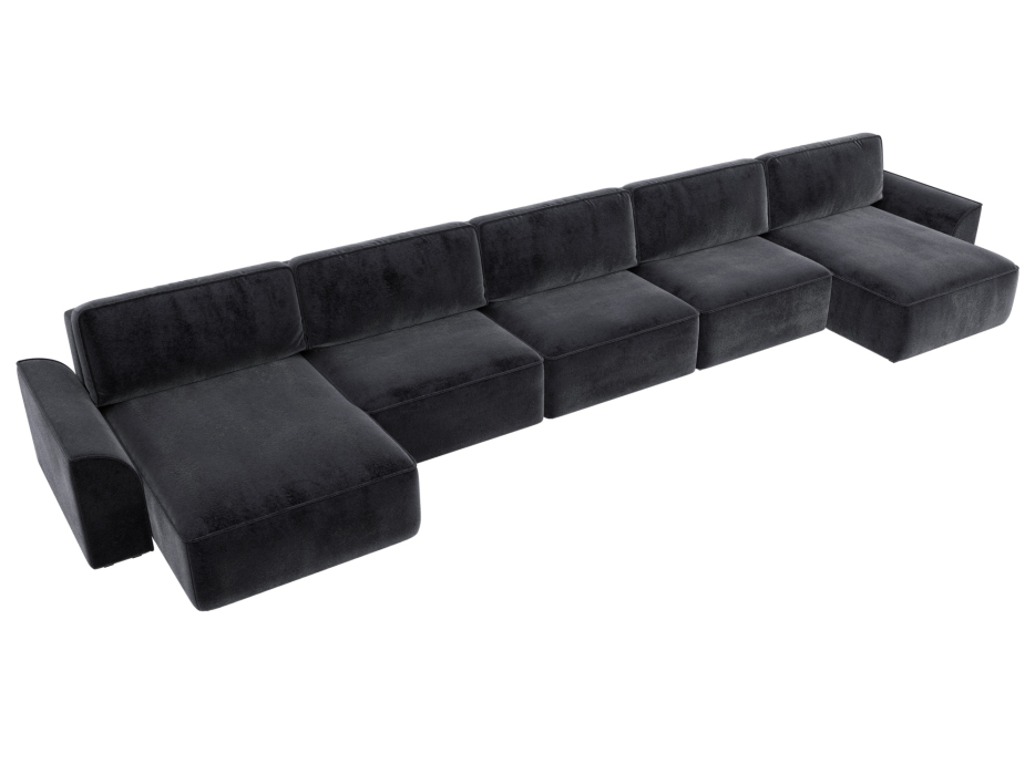 Диваны еврокнижки, Диван П-образный Лига-048 НПБ МегаЛонг, велюр TOWER