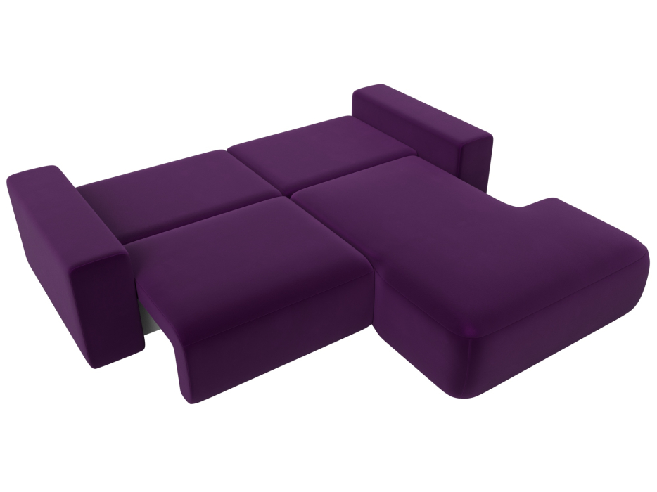 Диваны угловые в гостиную, Диван угловой Лига-036 Классик правый угол, микровельвет