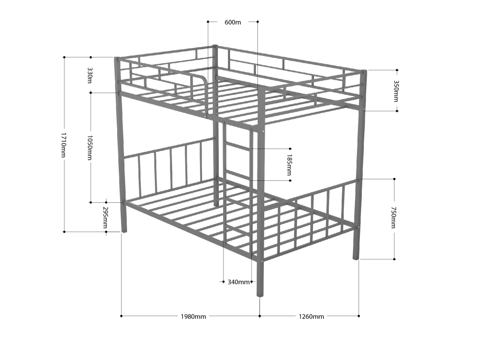 Для подростков, Двухъярусная кровать Валенсия 120 ящики полка венге