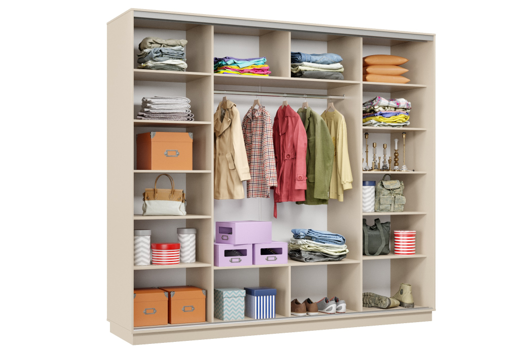 Шкафы-купе 3-х дверные, Шкаф-купе Премьер Лайт 58 (11;08;11) трехдверный