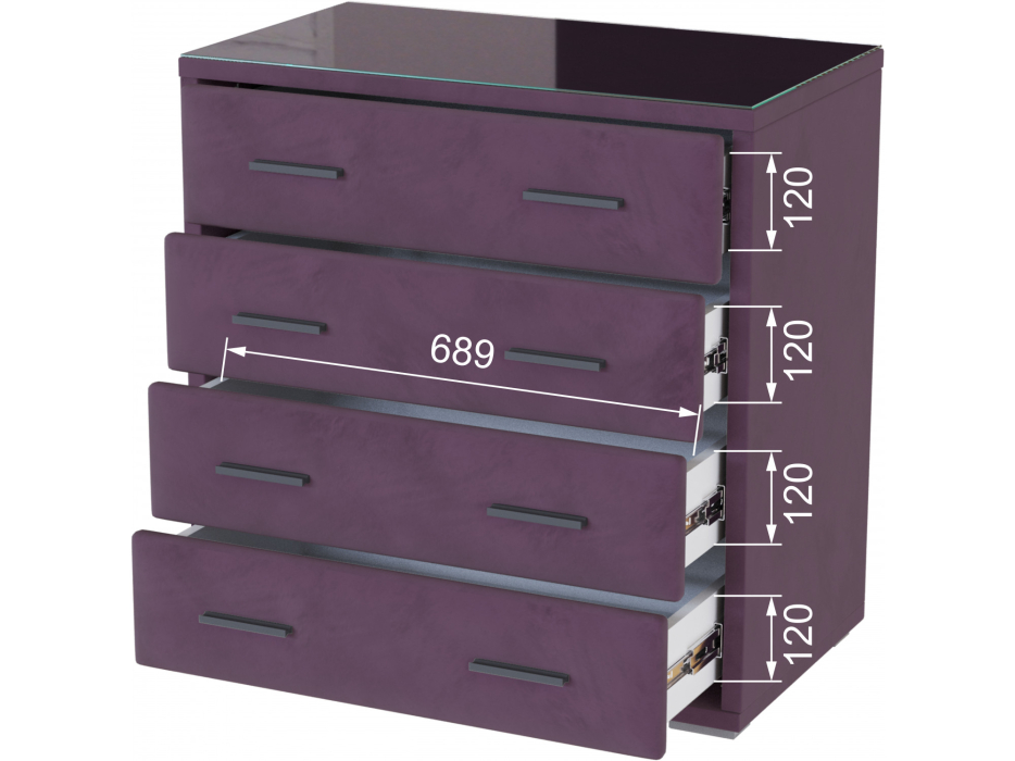 Комоды, Комод интерьерный со стеклом