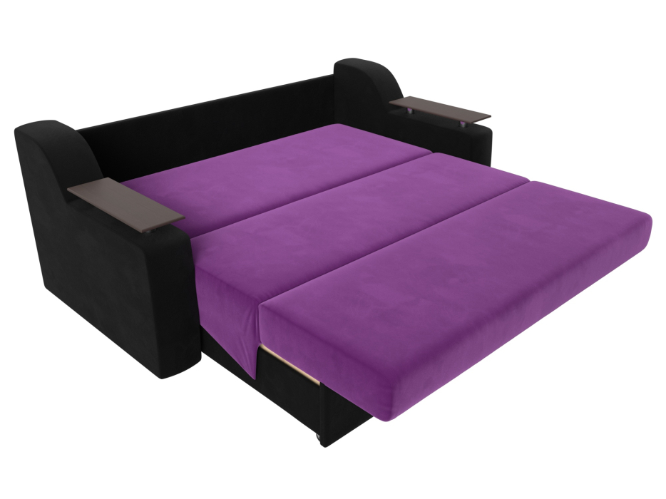 Диваны с ящиком для белья, Прямой диван аккордеон Сенатор 140, микровельвет