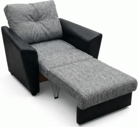 Кресло Амстердам раскладное, рогожка/экокожа