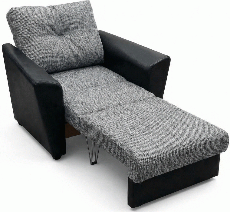 Мягкая мебель, Кресло Амстердам раскладное, рогожка/экокожа