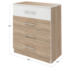 Комод с 4-мя ящиками Оливия 109.07