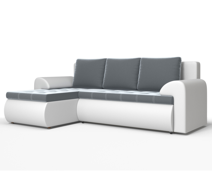 Диваны угловые в гостиную, Угловой диван Ванкувер левый, экокожа/велюр