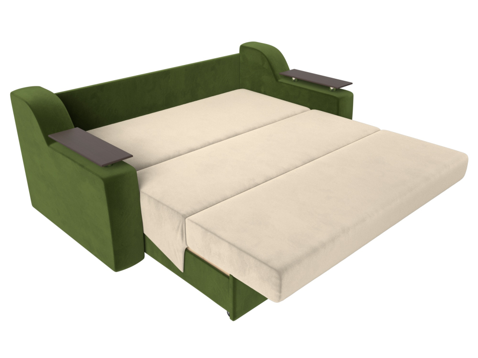 Диваны с ящиком для белья, Прямой диван аккордеон Сенатор 140, микровельвет