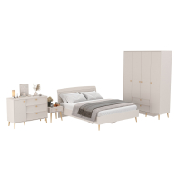 Спальные гарнитуры, Спальня Афина Сп30 с кроватью двуспальной 1600 с тумбочкой и комодом с дверкой