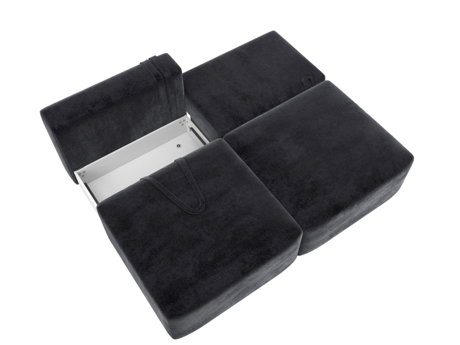 Диваны еврокнижки, Диван прямой модульный Лига-060 НПБ, велюр TOWER