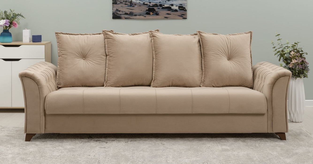 Диваны с ящиком для белья, Диван прямой Ирис