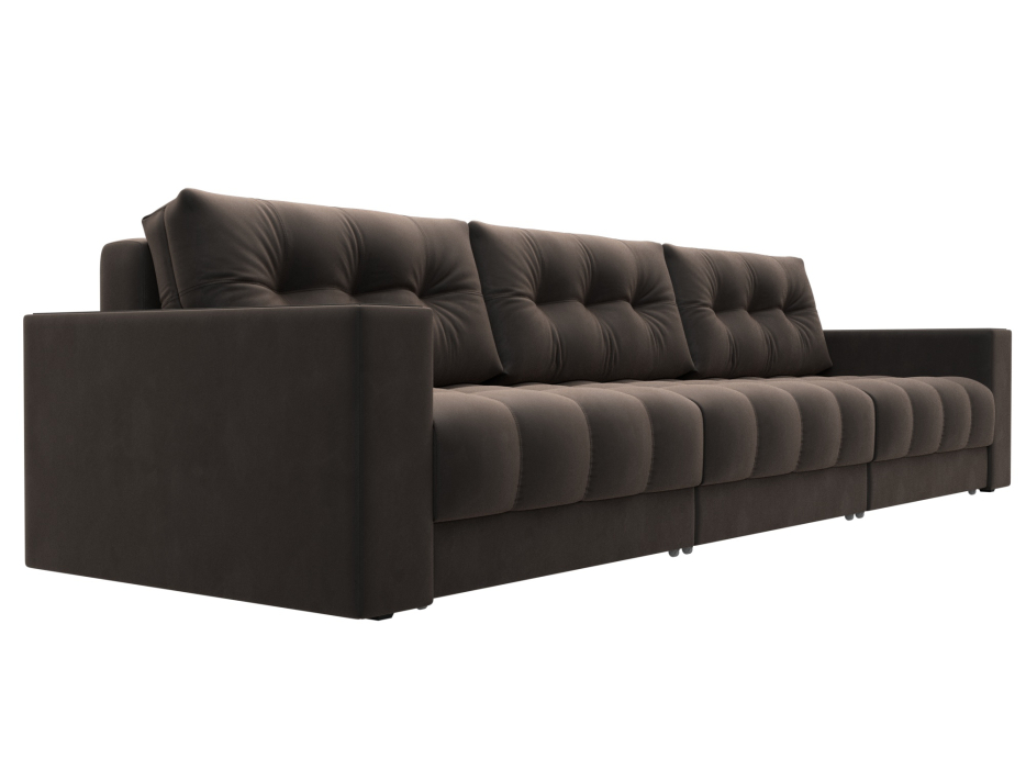 Дизайнерские диваны для гостиной, Диван прямой с декором Лига-049 НПБ Лонг, велюр SEVEN