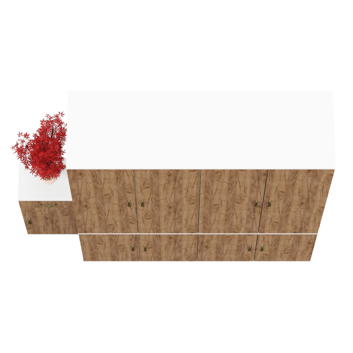 Домашние кабинеты, Два шкафа для прихожей офиса и тумба Лидер-8 3.15