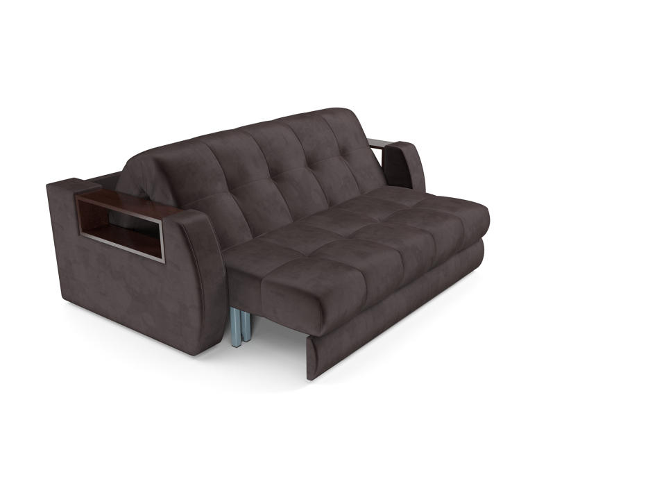 Диваны с ящиком для белья, Диван аккордеон Барон №3 НПБ 155х200 Бархат