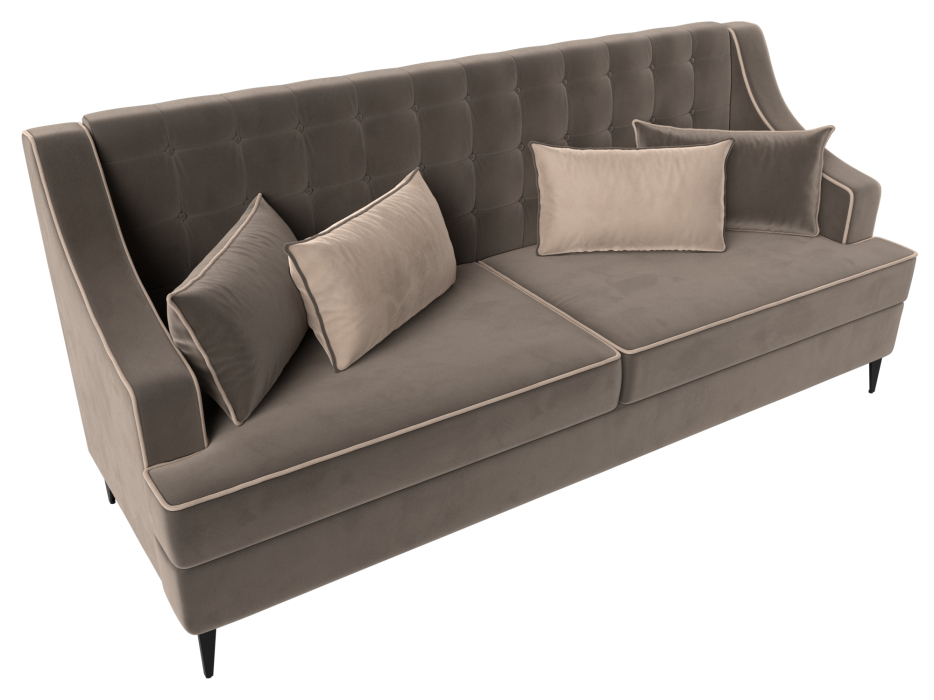 Дизайнерские диваны для гостиной, Прямой диван Марк, велюр