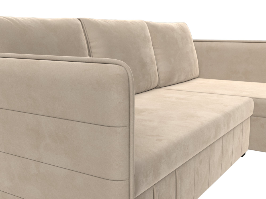 Диваны угловые в гостиную, Диван угловой Слим универсальный угол, велюр