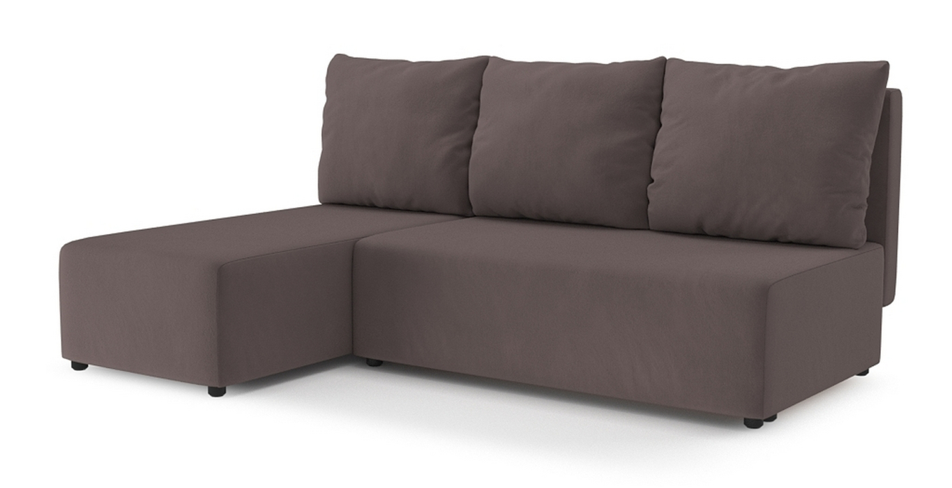 Диваны угловые в гостиную, Угловой диван Каир Lux, велюр, левый