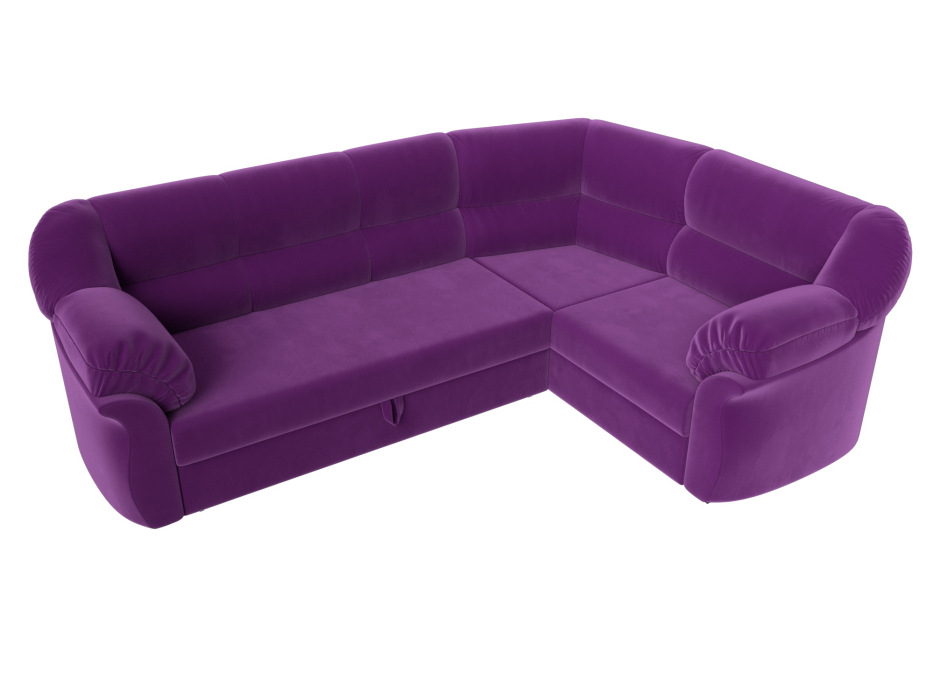 Диваны угловые в гостиную, Диван угловой Карнелла правый угол, микровельвет