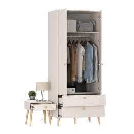 Шкаф 2-х дверный Афина и тумба прикроватная