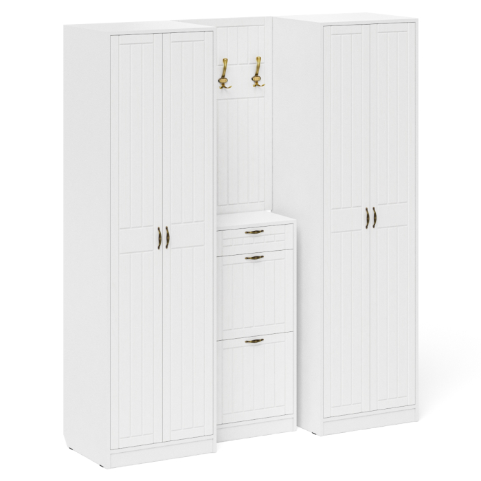 Прихожие, П-6 прихожая компоновка № 15 МДФ фрезеровка прованс