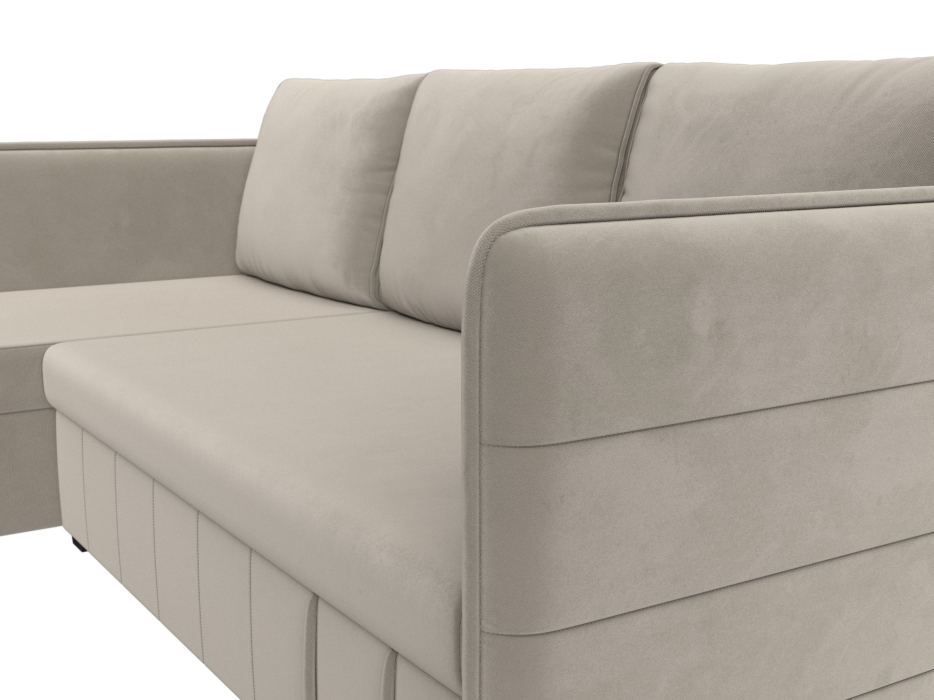 Диваны угловые в гостиную, Угловой диван Слим левый угол, микровельвет