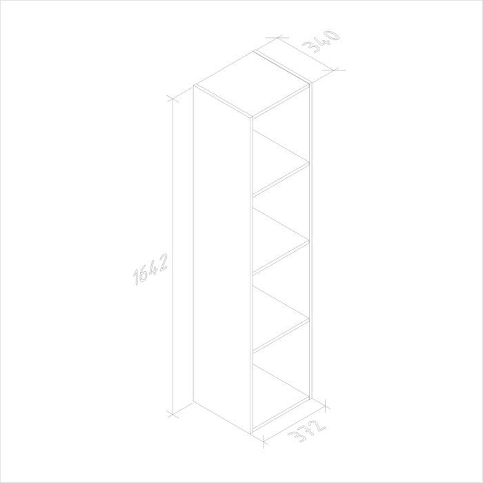 Стеллажи, Стеллаж 164х37 Феликс