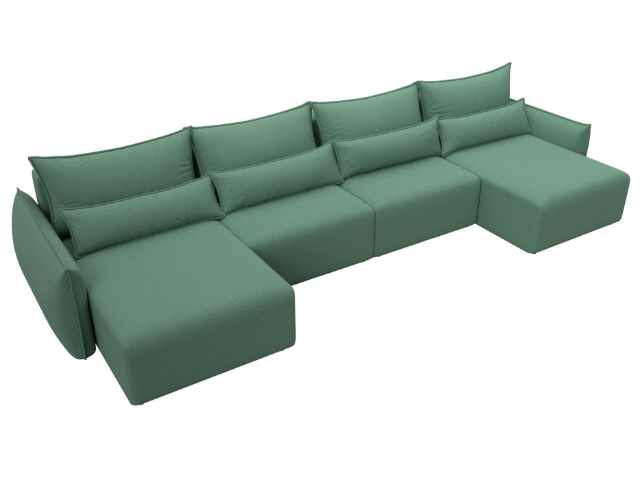 Диваны еврокнижки, Диван П-образный Лига-051 НПБ Лонг, рогожка Амур