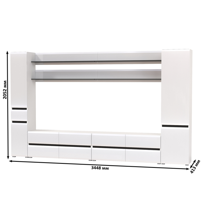 Стенки для гостиной, Сидней мебель для гостиной модульная № 125