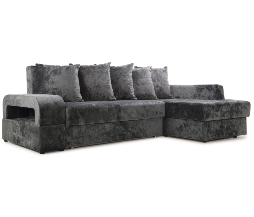 Диваны угловые в гостиную, Угловой диван Марго 1 правый, велюр