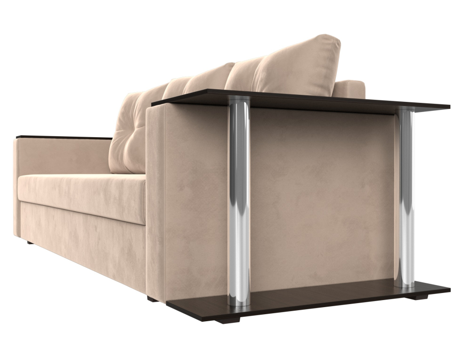 Диваны еврокнижки, Диван прямой Атланта со столом справа, велюр