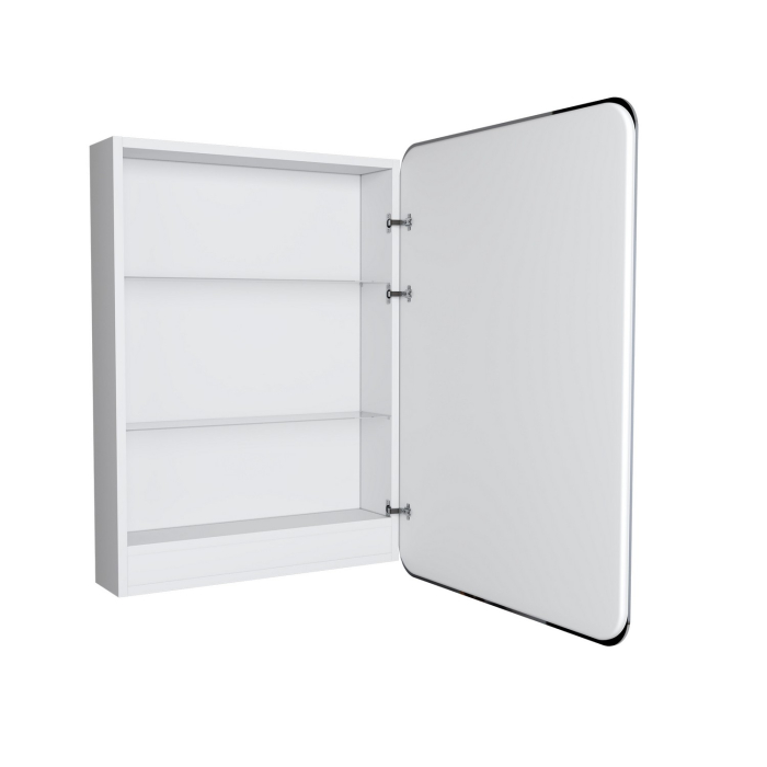 Шкафы с зеркалом, Зеркало шкаф ВИКТОРИЯ 600*800 (ШВ) левый, сенсорный выкл, светодиодная подсветка