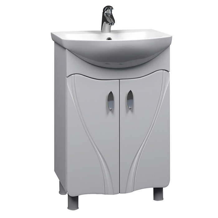 Тумбы без раковины, Тумба д/ванной ЛИМА-55 под умывальник Элеганс-55 (ПВХ)