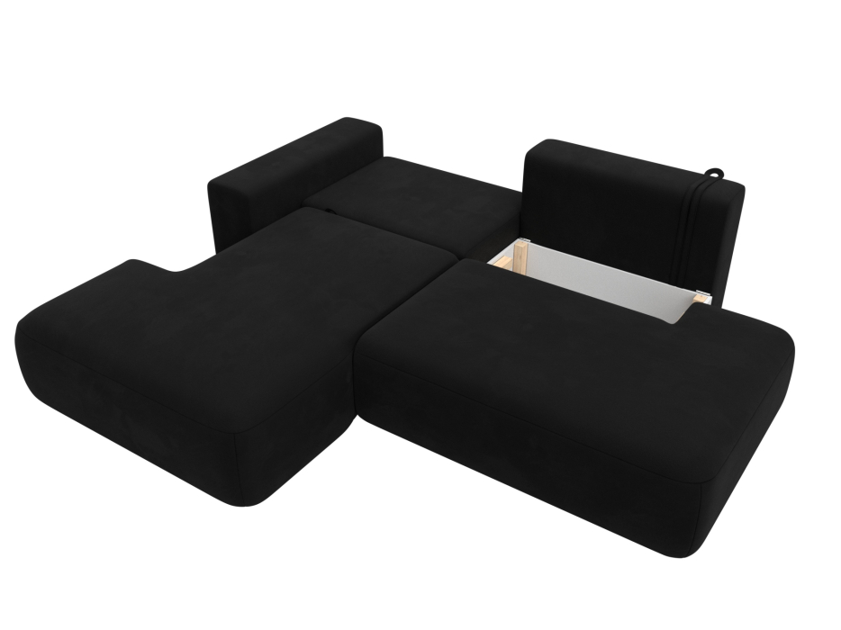 Диваны угловые в гостиную, Диван угловой Лига-036 Модерн левый угол, микровельвет