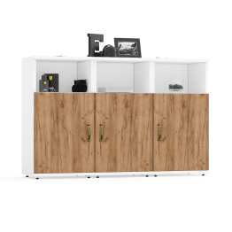 Три тумбы с нишами и дверками Лидер-8 МД 3-19.