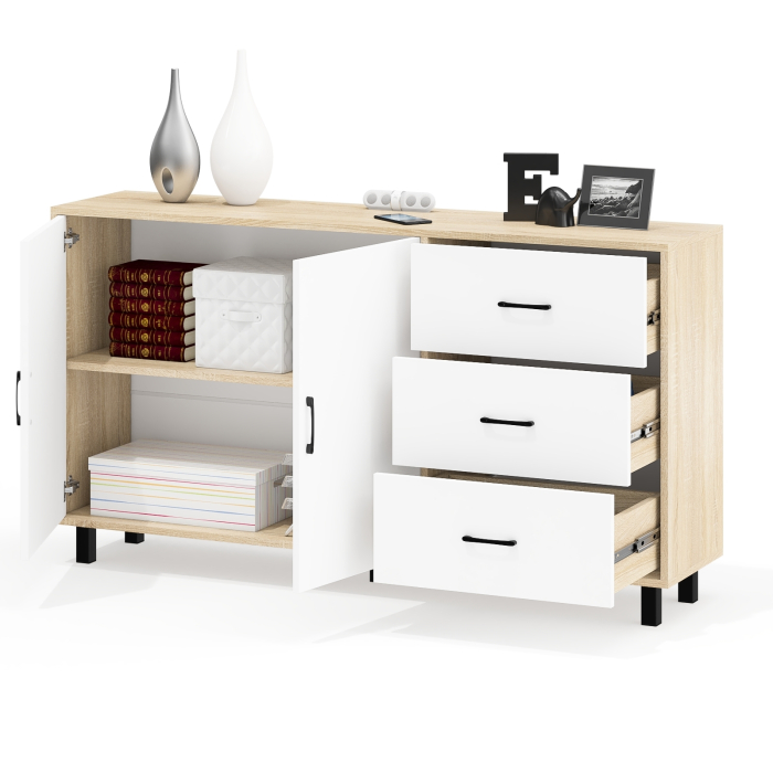 Комоды, Широкий тумба-комод с ящиками и дверками РВК 123-1604