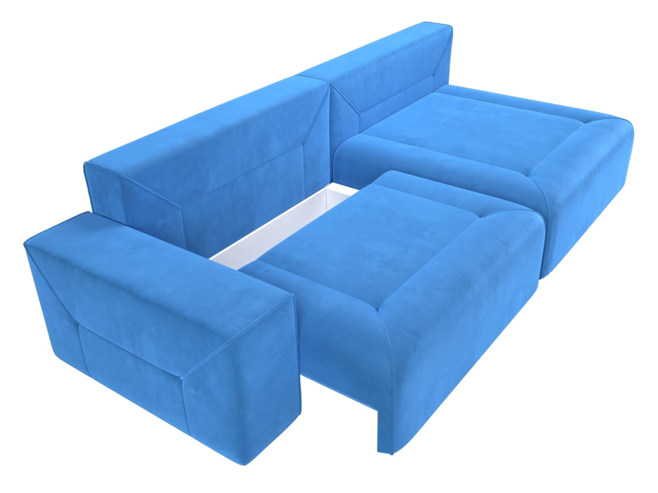 Диваны угловые в гостиную, Диван угловой Кёльн, велюр, правый угол