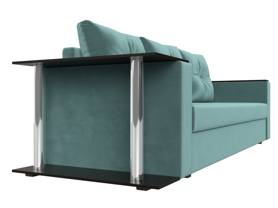 Диваны еврокнижки, Диван прямой Атланта со столом слева, велюр