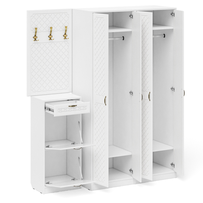 Прихожие, П-6 прихожая компоновка № 15 МДФ фрезеровка ромб