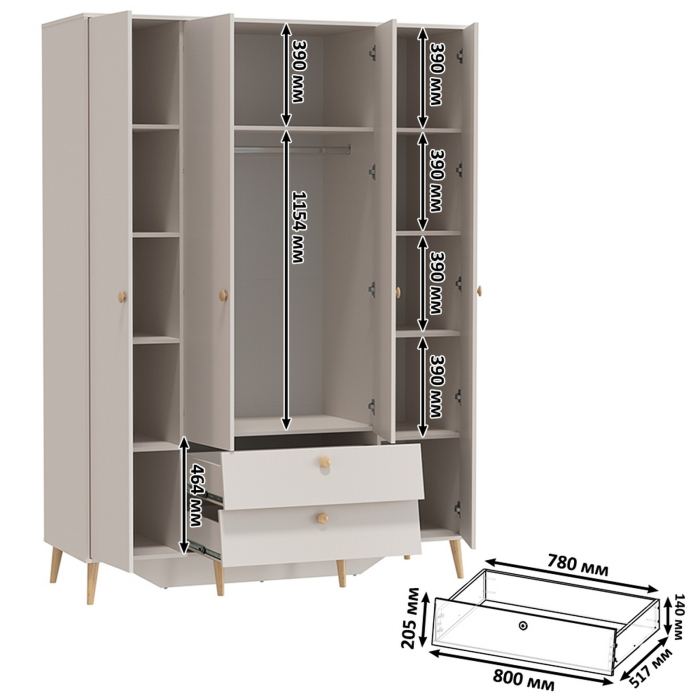 Спальные гарнитуры, Набор корпусной мебели в спальню Афина с кроватью 1600